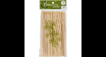 Excellent Houseware BBQ Sate/spiesjes prikkers - 100x - bamboe - 15 cm