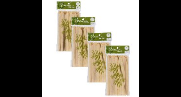 Excellent Houseware BBQ Sate/spiesjes prikkers - 400x - bamboe - 15 cm