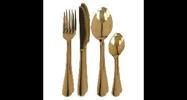 Excellent Houseware Bestekset Tableware Collection - 32-delig - goud - RVS - 8 personen