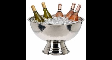 Excellent Houseware Champagnekoeler - op voet - RVS - 40x24 cm