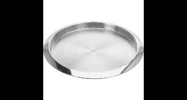 Excellent Houseware Dienblad/kaarsenplateau - D35 cm - metaal - zilver