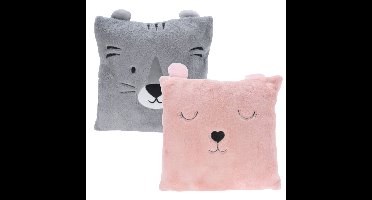 Excellent Houseware Dieren sierkussens - kinderkamer - polyester