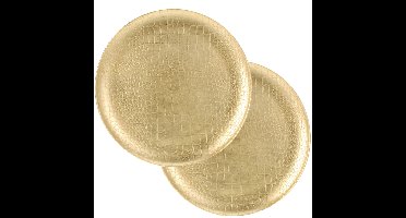 Excellent Houseware diner onderborden - 6x - rond - goud - D33 cm