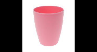 Excellent Houseware drinkbekers - kunststof - 340 ml - roze