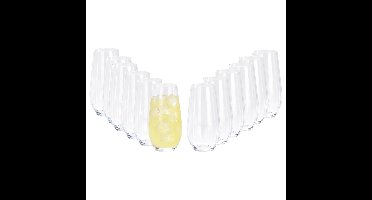 Excellent Houseware Drinkglazen Crystal - 12x - transparant - 580 ml