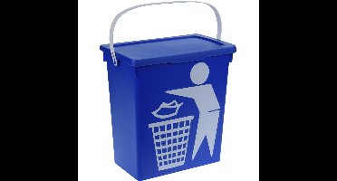 Excellent Houseware Gft afvalbakje voor aanrecht - 12L - blauw