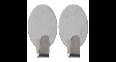 Excellent houseware handdoek haakjes - zelfklevend - rvs - 12x stuks