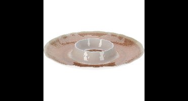 Excellent Houseware Hapjes / Tapas serveerschaal - beige - D35 cm