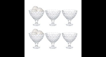 Excellent Houseware ijcoupes/dessert schaaltjes - 6x - glas - 200 ml