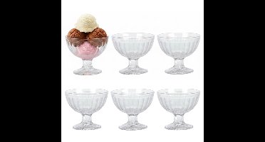 Excellent Houseware IJcoupes - set 6x stuks - glas - 200 ml
