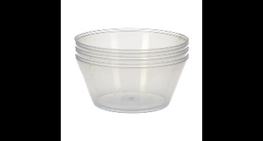 Excellent Houseware Kom - 6x - transparant - kunststof - 15x7.5cm
