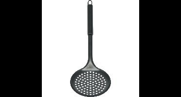 Excellent Houseware Kook/keuken gerei - schuimspaan - zwart - RVS - 34 cm