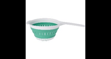 Excellent Houseware opvouwbaar vergiet - wit/mintgroen�- tpe - 37 x 19 cm