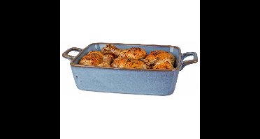 Excellent Houseware ovenschaal - blauw - aardewerk - 29 x 18 x 6 cm