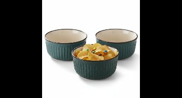 Excellent Houseware Serveer/chips schaaltje - 8x - blauw - 500 ml