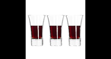Excellent Houseware Shotglazen - set 3x - 80 ml - glas - borrelglazen