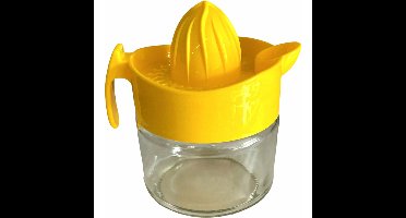 Excellent Houseware Sinaasappelpers/citruspers Mini - Handmatig - kunststof - 15 x 12 cm - geel