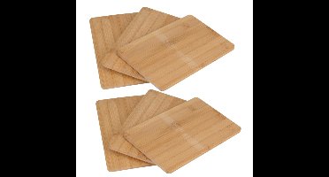 Excellent Houseware Snijplanken -bamboe hout - 6x - 22 x 15 cm
