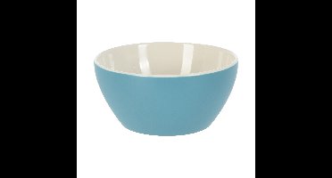 Excellent Houseware Soepkommen/schaaltjes - Acapulco - porselein - D14 x H6.5 cm - blauw