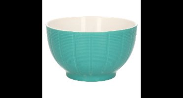Excellent Houseware Soepkommen/schaaltjes - Venice - keramiek - D14 x H8 cm - jade groen