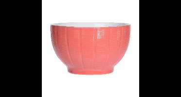 Excellent Houseware Soepkommen/schaaltjes - Venice - keramiek - D14 x H8 cm - steenrood