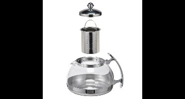 Excellent Houseware theepot met filter - van glas - 1,2 liter