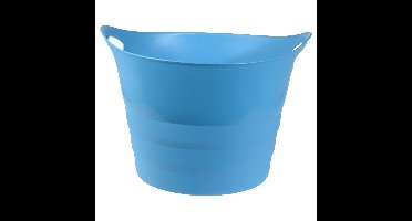 Flexibele emmer - blauw - 43 liter - kunststof - 45 x 38 cm
