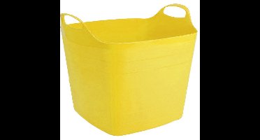 Flexibele kuip - 40L - kunststof - geel - emmer - wasmand