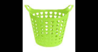 Flexibele wasmand - groen - 26 liter - kunststof - 40 x 42 cm