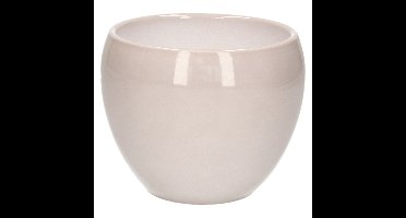 Floran Plantenpot - licht grijs - glans - keramiek - 14 x 11 cm