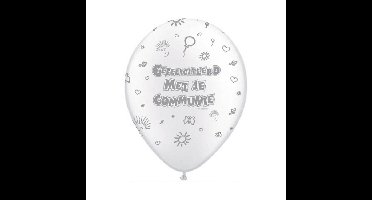 FOLAT Communie ballonnen - 8 stuks - parelwit - 30 cm