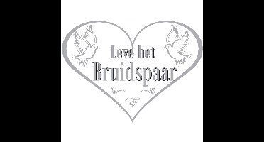 Folat Deurbord bruidspaar - 47 x 33 cm - karton - huwelijk versiering