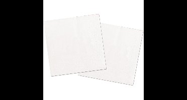 Folat Feest Servetten - 20x - wit - 33 x 33 cm - lunch/diner