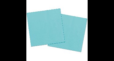 Folat Feest Servetten - 60x - blauw - 33 x 33 cm - lunch/diner
