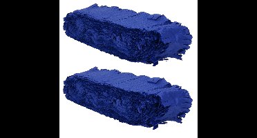 Folat Feest versiering - 2x - crepe papier slinger - blauw - 24 mtr - feest