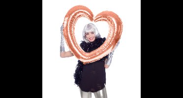 Folat Foto Frame - hart - rose goud - 80 x 70 cm - photo prop