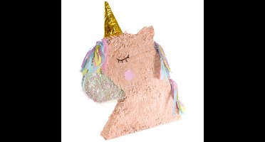 Folat Pinata Eenhoorn - papier - roze - 45 x 50 cm - feestartikelen verjaardag