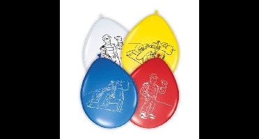 Folat race ballonnen - 8x stuks - latex - 28 cm - race verjaardag