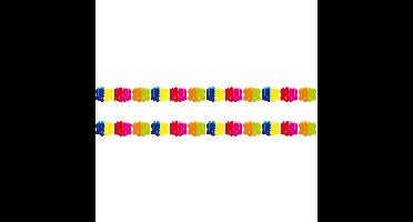 Folat slinger 18 jaar - Set van 2x stuks - 6 m - papier - verjaardag - versiering