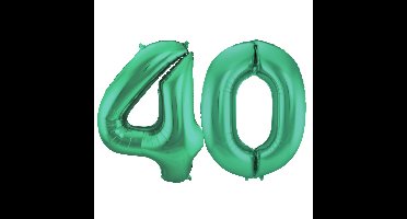 Folat Verjaardag Leeftijd folieballon - 40 jaar - groen - 86 cm