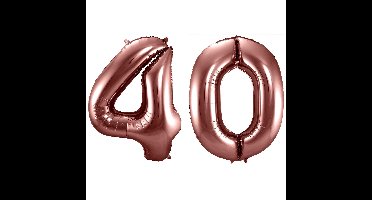 Folat Verjaardag Leeftijd folieballon - 40 jaar - ros? goud - 86 cm