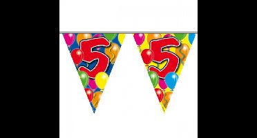 Folat Vlaggenlijn 5 jaar - 10 m - plastic - leeftijd - 5e verjaardag