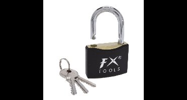 FX Tools Hangslot / bagageslot - metaal - zwart - 5 x 1,5 x 7 cm