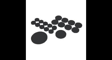 FX Tools Meubelviltjes/antislip vilt - zwart - 50x - 3 formaten