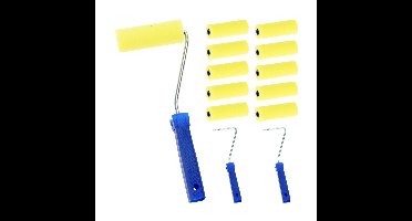 FX Tools Verfrollers set 12 delig - 2 houders/10 rollen van 10 cm