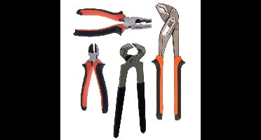 FXTools gereedschap tangen set - 4x stuks - metaal/kunststof