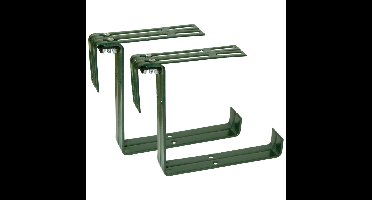 Geli Balkonbeugel - 4x - railing 14 cm - groen - plantenbakken