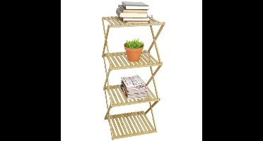 Gerimport Badkamer/keuken rek/organizer - bamboe - opvouwbaar