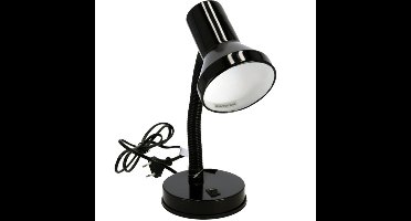 Gerimport Bureaulamp - zwart - 13 x 30 cm - buigbaar