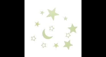 Gerimport Glow in the dark - maan en sterren - sterrenhemel